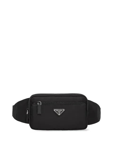 Prada Re-Nylon and saffiano-leather belt bag Black 2VL977VWOO2DMG