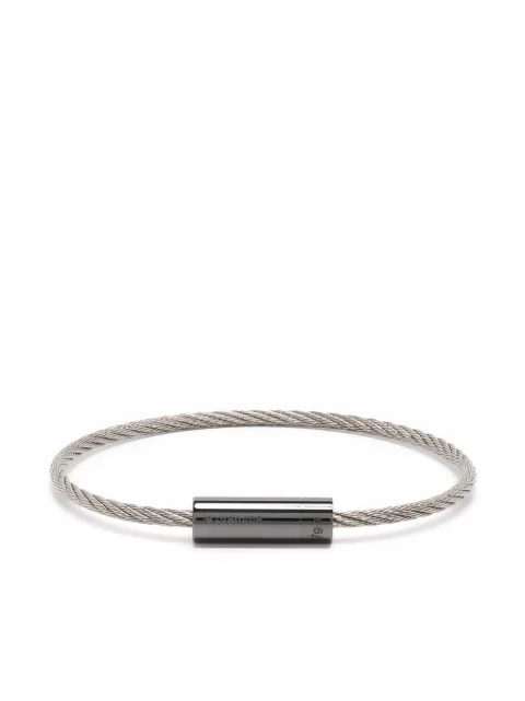Le Gramme 5g polished ceramic cable bracelet Silver LGCCNPO05105