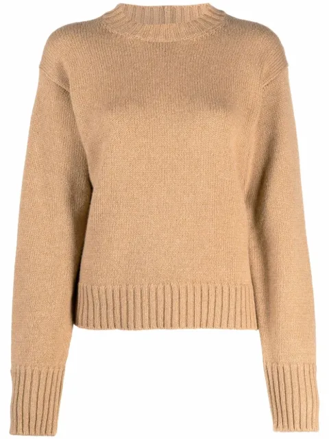 Jil Sander cashmere-blend knitted jumper Brown JSPT752016WTY11048