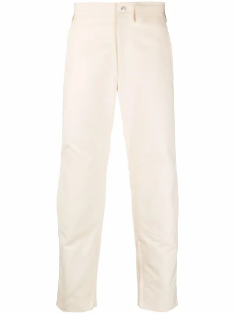 Jil Sander zipped-ankle cotton trousers Neutrals JSMT310531MT242000