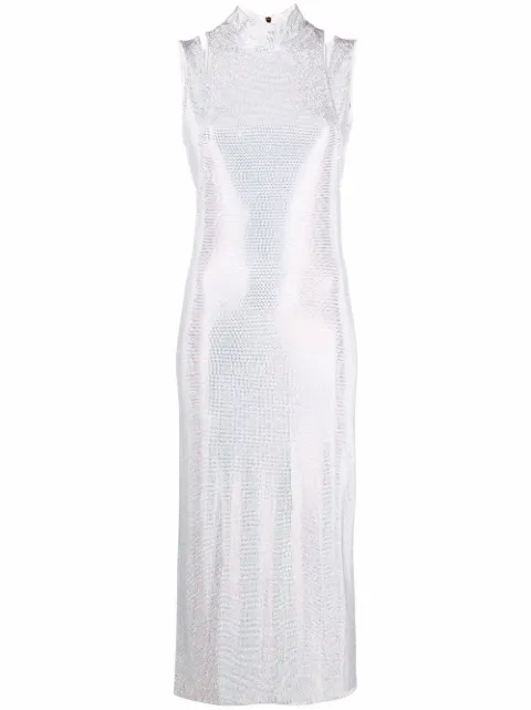 Balmain embellished mid length dress White WF0RJ070A115