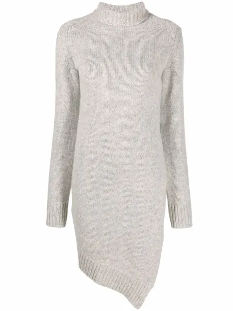 Jil Sander asymmetric roll-neck jumper Grey JSPT751050WTY20018