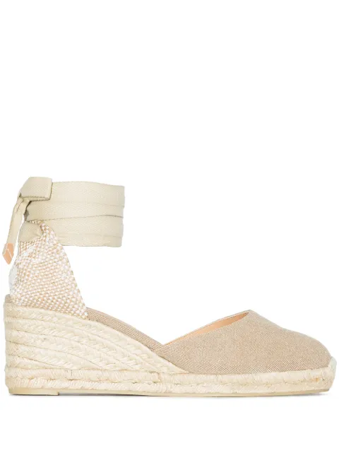 Castañer Carina 60mm wedge espadrilles Neutrals 021644