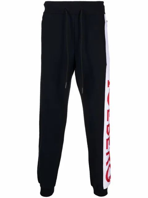 Iceberg colour-block logo track pants Blue AB057604