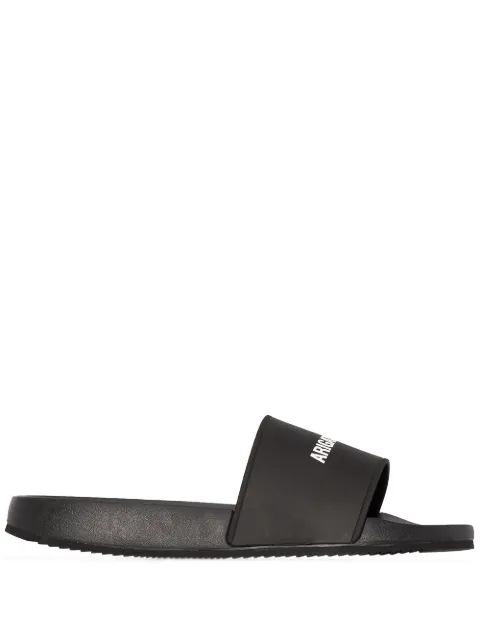 Axel Arigato logo print slides Black 42004
