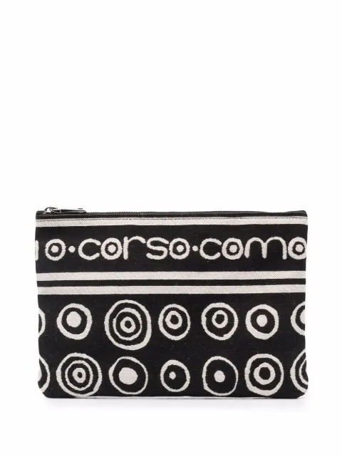 10 CORSO COMO logo zipped clutch White MOD06C