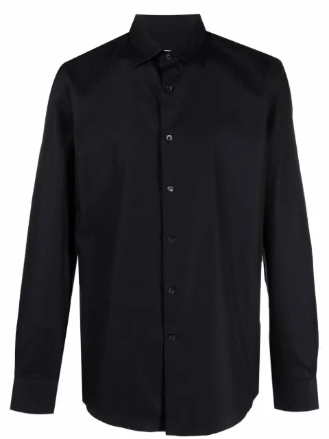 Ferragamo Gancini-print shirt Blue 140342