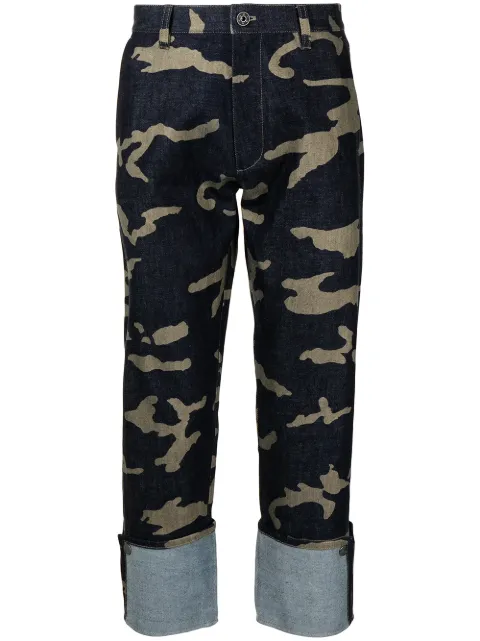 Ports V camouflage-print straight-leg jeans Blue VM9TJD02NPC017
