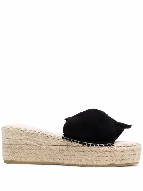 Manebi 65mm platform espadrilles Black K10WK