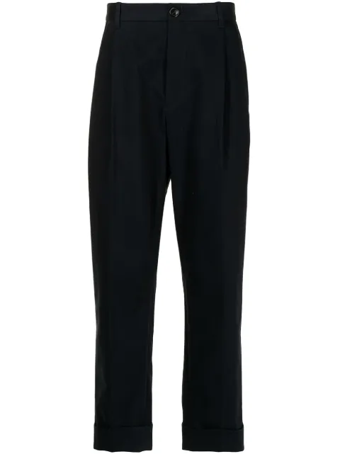 Ports V turn-up hem straight trousers Blue VM9TCL05NWD121