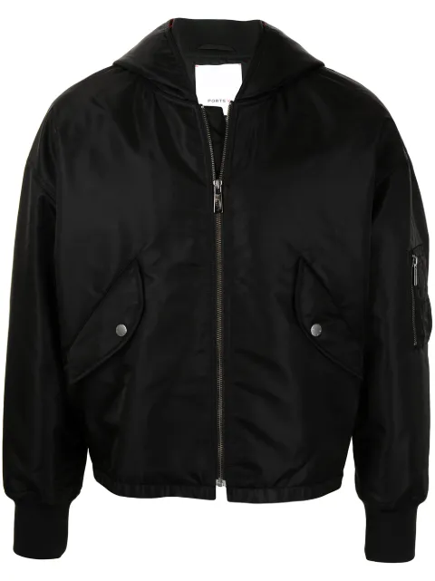 Ports V hooded bomber jacket Black VM9JSB60MWN036