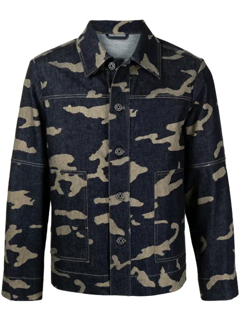 Ports V camouflage-print denim jacket Blue VM9JSB01NPC017