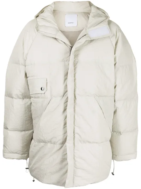 Ports V Heart Earth oversized padded jacket Neutrals VM9JDJ12MWN041