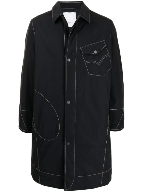 Ports V logo-appliqué denim coat Blue VM9CRC13CWO008