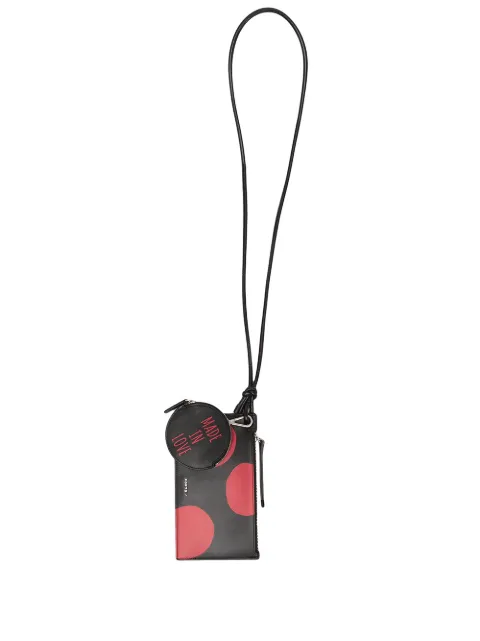 Ports V spot-print leather cardholder Black VM9ACH60HUC016