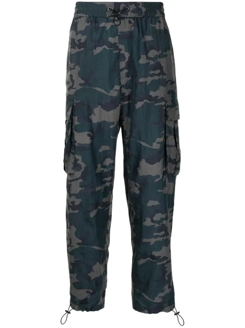 Ports V camouflage-print cargo trousers Blue VM9TCL06NPN009