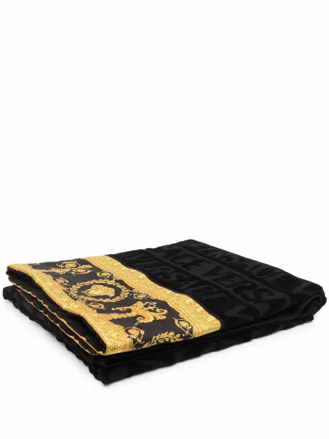 Versace I ♡ Baroque bath towel Black ZTO101601ZCOSP052