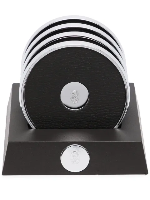 El Casco pebbled-finish coaster set (8.4cm) Silver 1653CRC