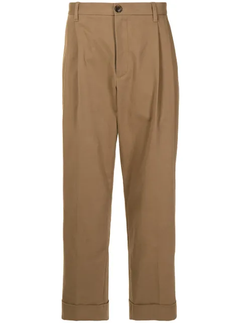 Ports V turned-hem straight-leg trousers Brown VM9TCL05NWD121