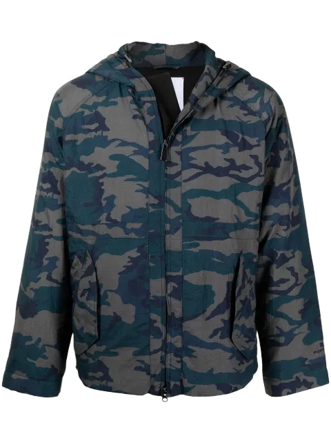 Ports V camouflage-print hooded jacket Blue VM9JDJ01NPD009
