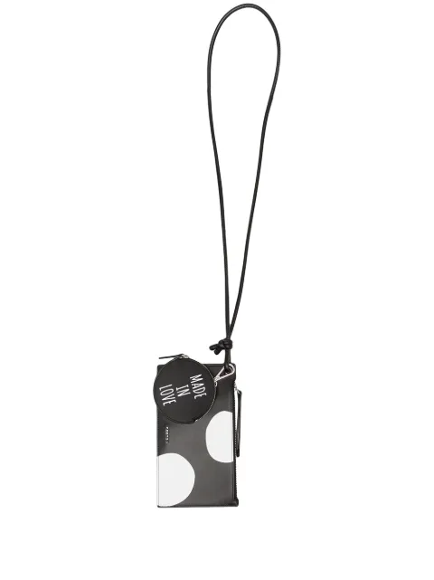 Ports V spot-print leather cardholder Black VM9ACH60HUC016