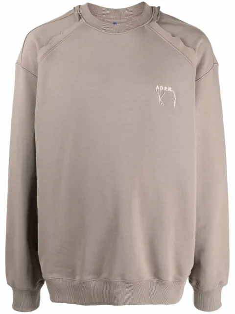 Ader Error logo crew-neck sweatshirt Neutrals PS21BKASSSW01
