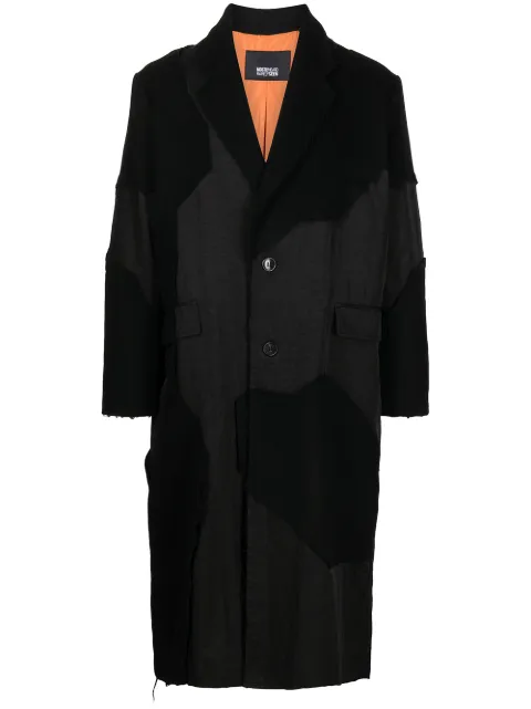 Mostly Heard Rarely Seen panelled single-breasted coat Black MH08BAX01
