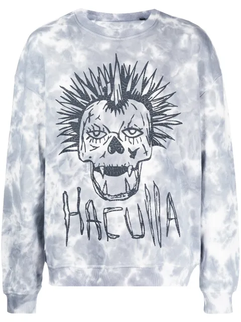 Haculla Spike Head print sweater Grey HA08BAK01