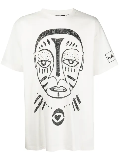 Haculla Believe Face cotton T-shirt White HA08BAT06