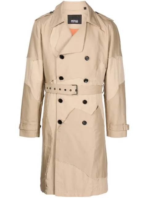 Mostly Heard Rarely Seen two-tone double-breasted coat Brown MH08BAX02