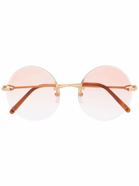 Cartier Eyewear C Décor round-frame sunglasses Gold CT0002RS