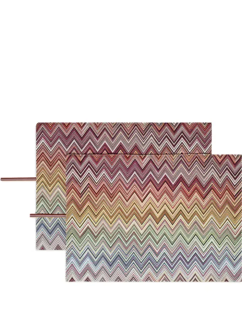 Missoni Home zigzag-print two-piece placemat set Red 1A4TV00503
