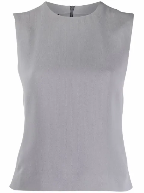 Giorgio Armani Pre-Owned 1990s round-neck sleeveless top Grey GGAR250M
