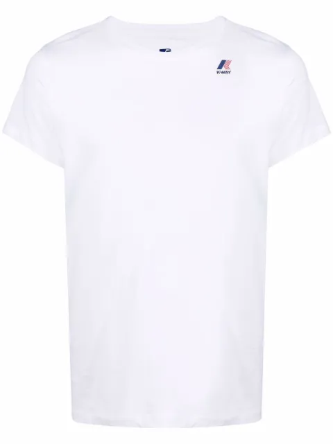 K-Way logo crew-neck T-shirt White K007JE0