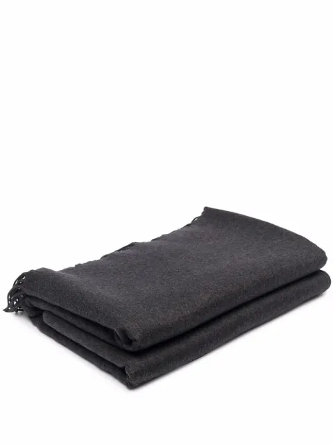 Brunello Cucinelli fringed silk throw Grey MPAG90134C023