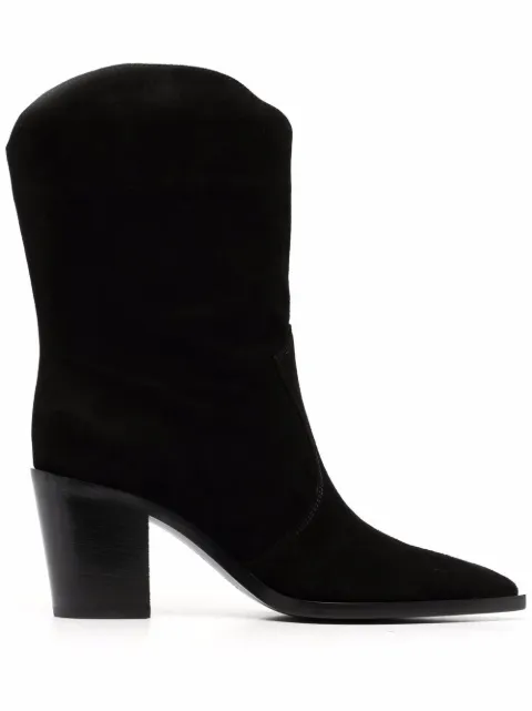 Gianvito Rossi 70mm Denver cowboy boots Black G7354670CUOCAS