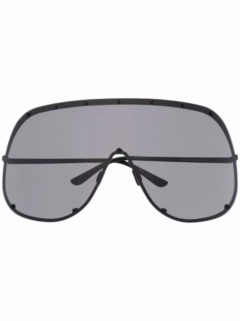 Rick Owens Shield stud-embellished sunglasses Black RG0000006GBLKB
