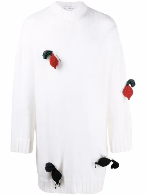 JW Anderson 3D Radish long jumper White KW0493YN0150002