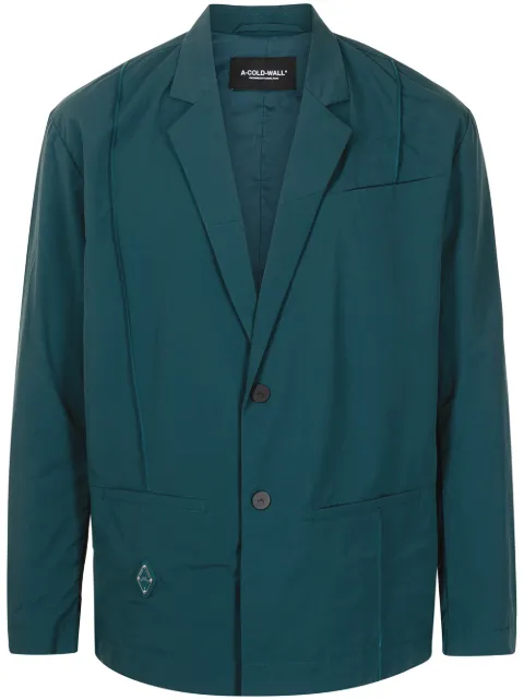 A-COLD-WALL* Rhombus single-breasted badge blazer Green ACWMH009