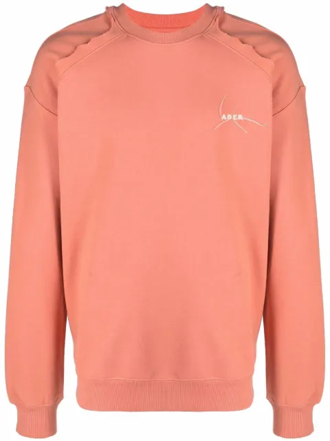 Ader Error Kaput embroidered-logo cotton sweatshirt Pink PS21BKASSSW01PK