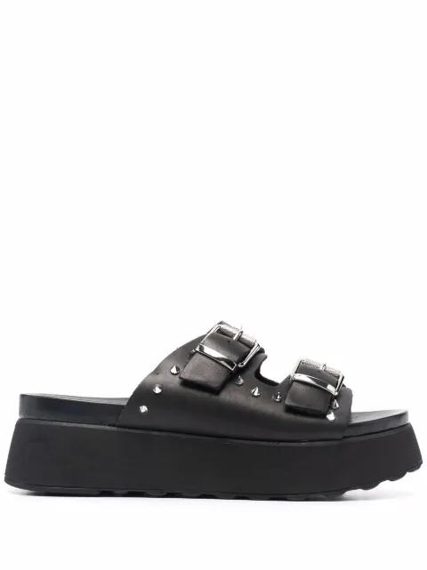 Cult studded flatform slides Black CLE104357