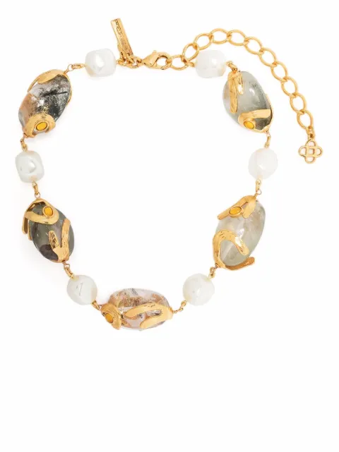 Oscar de la Renta pearl bead bracelet Gold S19J035