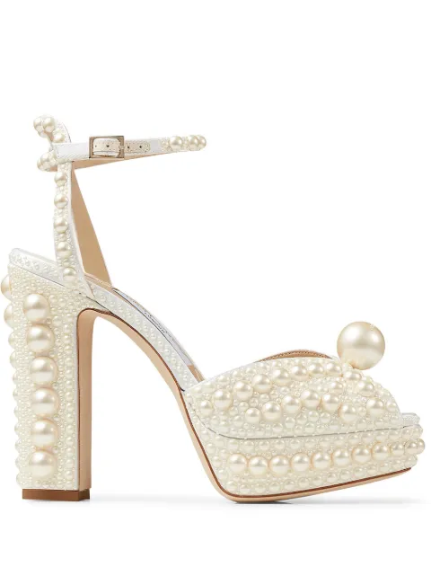 Jimmy Choo Sacaria 120mm platform sandals White SACARIAPF120WOZ