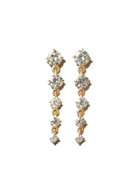 Lizzie Mandler Fine Jewelry 18kt yellow gold Éclat Five Drop diamond earrings Gold E12035