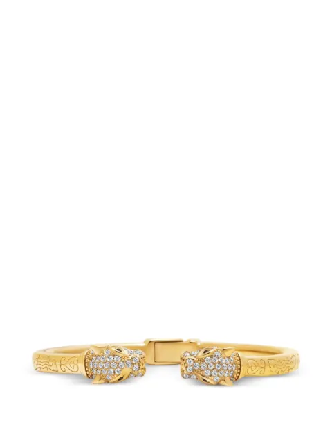 Nialaya Jewelry Panther diamond-embellished bangle Gold MBANG042