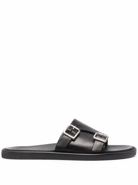 Scarosso Constantino buckled sandals Black COSTANTINOSANDBLACALF