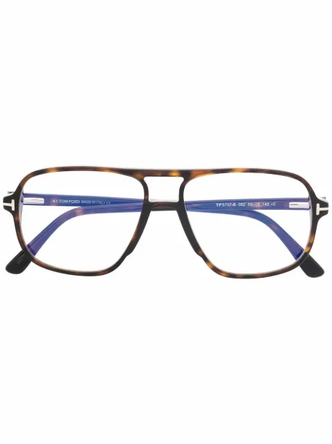 TOM FORD Eyewear square-frame glasses Brown FT5737B