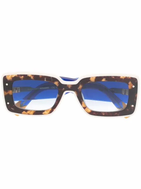 MISSONI EYEWEAR tortoiseshell rectangular sunglasses Blue MIS0041S