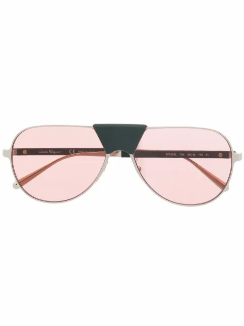 Ferragamo Eyewear pilot-frame sunglasses Green SF220SL754