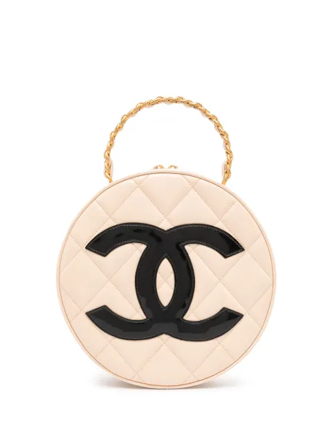 CHANEL Pre-Owned 1995 CC diamond-quilted round bag Pink 3375760